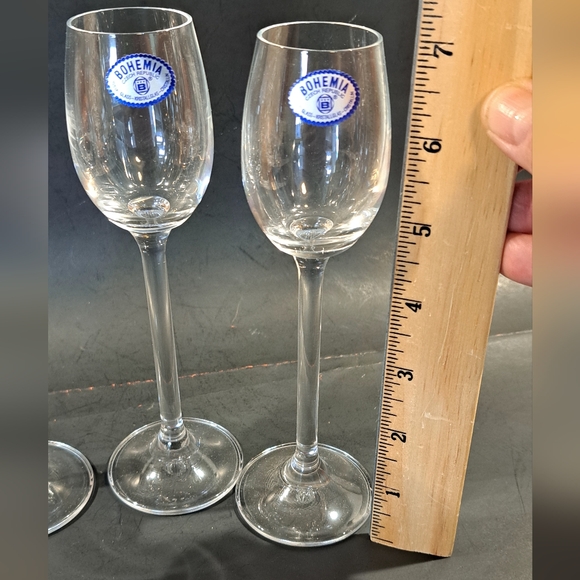 Maxima Fine European Crystal Cordial Liqueur Glasses NIB-4 Bohemia Czech Republi - Picture 2 of 5